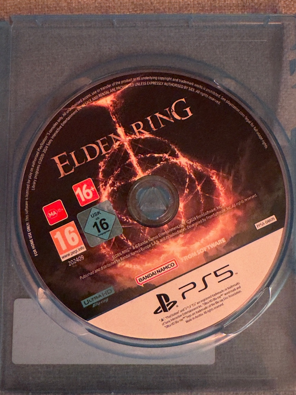 Elden Ring PS5 Game Disc (No Cover)